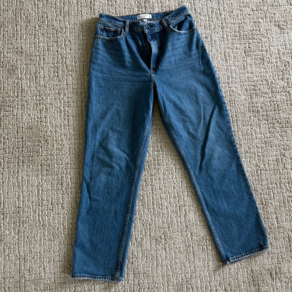 Abercrombie & Fitch 90s Ultra High Rise Blue Jeans